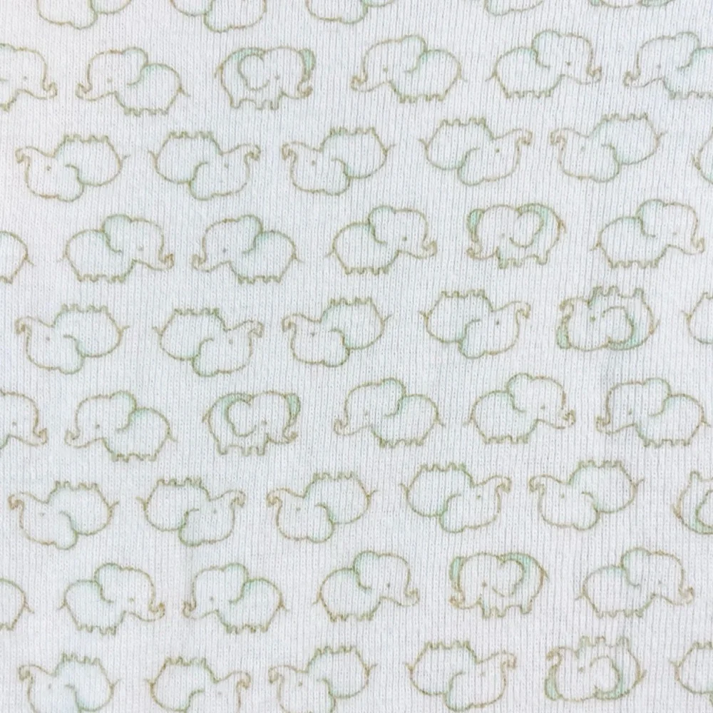 CARTER’S • Precious Firsts White/Cream Elephant Print Bodysuit Onesie, 3M